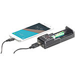revolt 3in1-Akku-Schnell-Ladegerät, E-Zigaretten-Lade- & Powerbank-Funktion revolt 3in1-Akku-Schnell-Ladegeräte