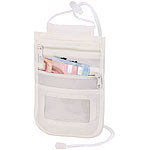 Xcase Unisex-Brustbeutel mit RFID-Schutz, Reise-Organizer, 4 Fächern, beige Xcase RFID-Brustbeutel