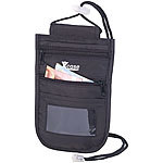 Xcase Unisex-Brustbeutel mit RFID-Schutz, Reise-Organizer, 4 Fächer, schwarz Xcase RFID-Brustbeutel