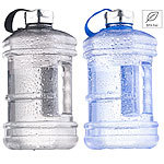 Speeron Auslaufsichere Trinkflasche mit Tragegriff, 2,3 l, BPA-frei, 2er-Set Speeron Trinkflaschen mit Tragegriffen