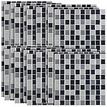 infactory Selbstklebende 3D-Mosaik-Glitzer-Fliesenaufkleber, 26 x 26cm, 15er-Set infactory Deko-Fliesenaufkleber