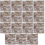 infactory Selbstklebende 3D-Steinwandoptik-Fliesenaufkleber, 30 x 30cm, 15er-Set infactory Deko-Fliesenaufkleber