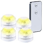 Lunartec 4er-Set Mini-LED-Dekolichter, warmweiß, mit Fernbedienung Lunartec LED Heim-Dekorationen