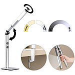 Lunartec LED-Akku-Schreibtischlampe, 4 Lichtfarben, dimmbar, 7 Watt, 300 Lumen Lunartec Dimmbare Akku-LED-Schreibtischlampen mit einstellbaren Farbtemperaturen