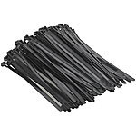 AGT 100er-Set wiederverschließbare Kabelbinder, schwarz, 200 x 7,6 mm AGT Wiederverschließbare Kabelbinder