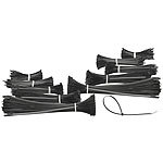 AGT 1.000er-Set Kabelbinder in 5 Größen zu je 200 Stück, schwarz AGT