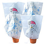 infactory 4er-Set Winterschutz-Hauben "Winter" für Pflanzen, 110 x 120 cm infactory Bedruckte Pflanzenschutzhauben