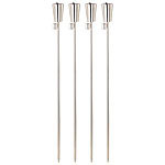 Carlo Milano Edelstahl-Gartenfackel "Amor", rostfrei, 280 ml,110 cm, 4er-Set Carlo Milano Edelstahl Gartenfackeln