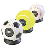 infactory Wurfwecker 3er-Set Fußball/Tennis/Baseball infactory Fun-Wecker