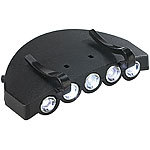 Lunartec Universal-Clip-Licht für Baseball-Caps, mit 5 weißen LEDs Lunartec LED-Licht-Clips für Baseball-Caps