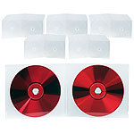 PEARL Doppel CD Slim Soft Boxen im 50er-Set, 7 mm, transparent PEARL