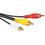 auvisio Composite-Video-Kabel 3x Cinch-Stecker auf 3x Cinch-Stecker, 1,5 m auvisio Cinch-Kabel (Audio/Video)