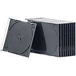 PEARL 10er-Set Slim-CD-Hüllen transparent/schwarz PEARL CD-Hüllen