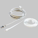 Fibrionic Network Solutions Netzwerk-Kabel Cat5e flach, weiß, 3m Fibrionic Network Solutions Netzwerk Flachkabel