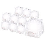 Lunartec LED-Leucht-Eiswürfel, weiß, 10er-Pack Lunartec LED-Deko-Eiswürfel