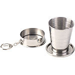Semptec Urban Survival Technology Mini-Teleskopbecher (3 cl) mit Schlüsselanhänger Semptec Urban Survival Technology Teleskop Trinkbecher