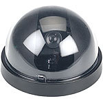 VisorTech 2er-Set Überwachungskamera-Attrappen Dome-Form VisorTech Kamera-Attrappen