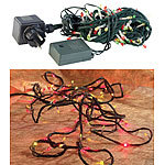 Lunartec Deko- & Party-Lichterkette, 7 m, mit 100 Multicolor-LEDs, IP44 Lunartec Deko- und Party-LED-Lichterketten für innen und außen