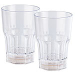 Lunartec 2er-Set Longdrink-Gläser mit LED-Farbwechsler, je 350 ml Lunartec LED-Gläser