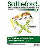 Sattleford 5 Klebefolien A4 transparent für Inkjet Sattleford 