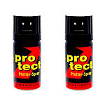 ProTect Pfefferspray mit Sprühnebel, 40 ml, Doppel-Pack Verteidigungssprays Pfeffer