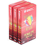EMTEC VHS-Kassette Home TV Master 120 P3 im 3er-Pack, je 120 Minuten EMTEC VHS-Kassetten