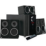 auvisio PCM 5.1-Surround-Soundsystem, optischer Audio-Eingang, 200 Watt auvisio 5.1 Surround-Lautsprecher-Systeme