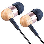 auvisio Stereo Headset mit hochwertigen Echtholz-Gehäuse auvisio In-Ear-Stero-Headsets