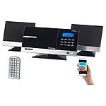 auvisio HiFi-Micro-Stereoanlage MSX-670.bt, Bluetooth/CD/USB/SD/Radio, 70 Watt auvisio HiFi-Stereoanlagen, vertikal, mit CD- & MP3-Player