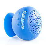PEARL Aktiv-Lautsprecher; Bluetooth 2.1 f. Bad & Outdoor, wasserdicht, 6 W PEARL Wasserdichte Lautsprecher mit Bluetooth, für Bad & Dusche