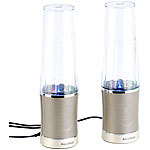 auvisio Design Wasserspiel-Lautsprecher, Lichteffekte, Metallgrill, 20 Watt auvisio Wasserspiel-Lautsprecher