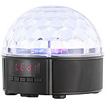 auvisio Mobile Discokugel mit Lautsprecher, Bluetooth, MP3-Player, 20 Watt auvisio Lautsprecher mit Discokugeln und Bluetooth