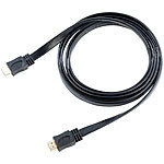 auvisio HDMI-1.4-Flachkabel High-Speed, vergoldet, 3 m, 3,7 mm flach auvisio HDMI-Kabel mit Netzwerkfunktionen (HEC)