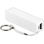revolt Powerbank für iPhone, Handy & USB-Geräte, weiß, 2.200 mAh revolt USB-Powerbanks für Schlüsselanhänger