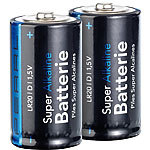 PEARL 8er-Set Super Alkaline Batterien Typ Mono D, 1,5 V PEARL Alkaline Batterien Mono (Typ D)