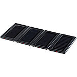 revolt Faltbares Mini-Solarpanel mit 4 monokristallinen Zellen revolt Mobile Solarpanels mit USB-Anschlüssen