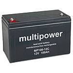 Multipower AGM Bleiakku mit 100 Ah / 12 V, zyklenfest, M6-Anschluss Multipower Blei-Akkus