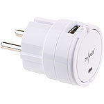revolt Kompaktes USB-Wandnetzteil mit 2 USB-Buchsen, 2,1 A Ladestrom, weiß revolt USB-Netzteile für Steckdose