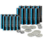 PEARL Batterie-Set 32-teilig mit Alkaline- und Lithium-Zellen PEARL Batterien Spar-Pack