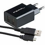 simvalley MOBILE 230V-Ladegerät für PW-415.steel simvalley MOBILE Mini-USB-Kabel