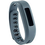 newgen medicals Wechsel-Armband für Fitness-Armband FBT-50, grau newgen medicals Fitness-Armbänder mit Bluetooth