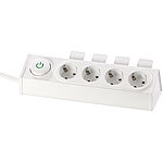 revolt 4-fach-Steckdosenleiste mit Auswurfautomatik, schaltbar revolt