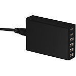 revolt 6-Port-USB Type C-Netzteil 50W, Smart Power, 4x USB & 2x USB-C, 10A revolt USB Netzteil (230V) mit USB Type C Anschluss