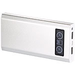 revolt Powerbank mit 10.000 mAh und LCD-Display im Aluminiumgehäuse revolt USB-Powerbanks mit Display