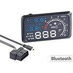 Lescars Head-up-Display mit Bluetooth HUD-55C.bt für OBD2-Anschluss Lescars