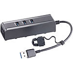 revolt USB-3.0-Hub mit 3 Ports, SD-Kartenleser & Micro-USB-/ OTG-Adapter revolt USB 3.0 Hubs mit Card-Readern