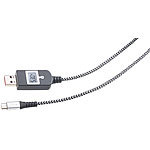 revolt Micro-USB-Ladekabel mit Smart-IC-Chip und LCD-Spannungsanzeige revolt Micro-USB-Kabel mit Spannungsanzeige