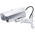 VisorTech 2er-Set Überwachungskamera-Attrappen, Bewegungssensor, Signal-LED VisorTech