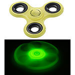PEARL 3-seitiger Hand-Spinner "Glow in the Dark" mit ABEC-7-Kugellager, grün PEARL Nachleuchtende Hand-Spinner