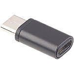 PEARL USB-Adapter mit Typ-C-Stecker auf Micro-USB-Buchse, 2er-Set PEARL Micro-USB-Adapter auf USB Typ C